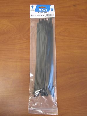KSS Black Cable Ties 50 per pack 25-8'', 25-11'' Ties