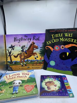 Lot Of 4 Childrens Books HIGHWAY RAT, HAIKU NIGHT, LOVE YOU THIS MUCH +++