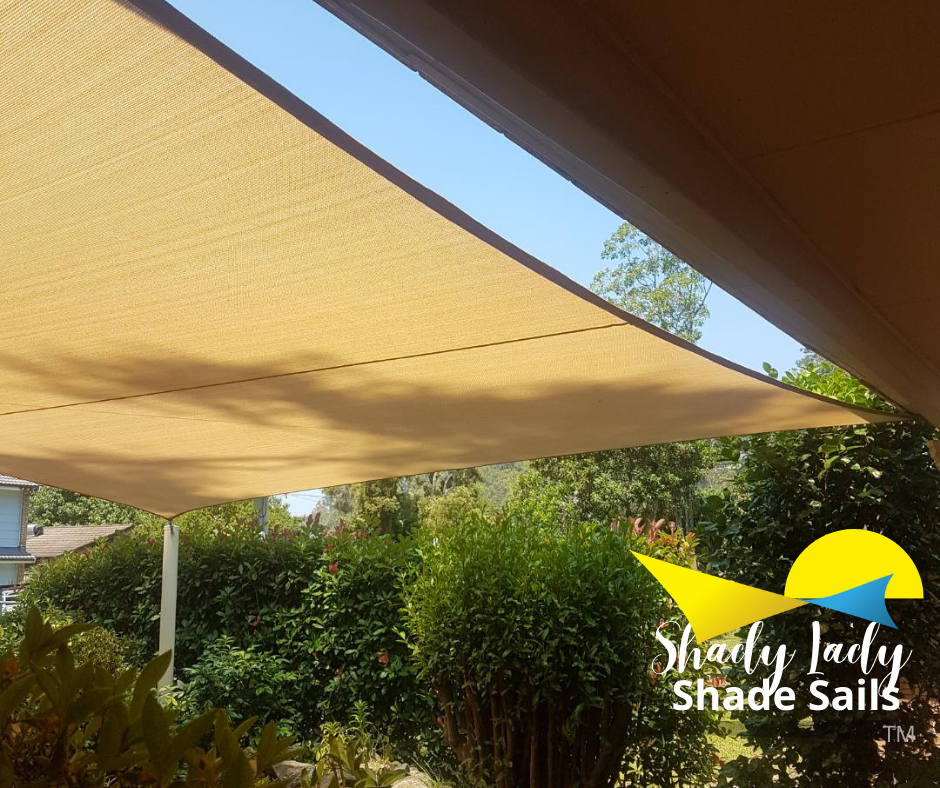 95% UV 2m x 5m Shade Sail Sun Heavy Duty 280GSM Rectangle BEIGE 2 x 5 m 5 Year