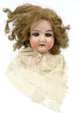 Armand Marseille Doll Head circa 1880 Porcelain Lace T-5