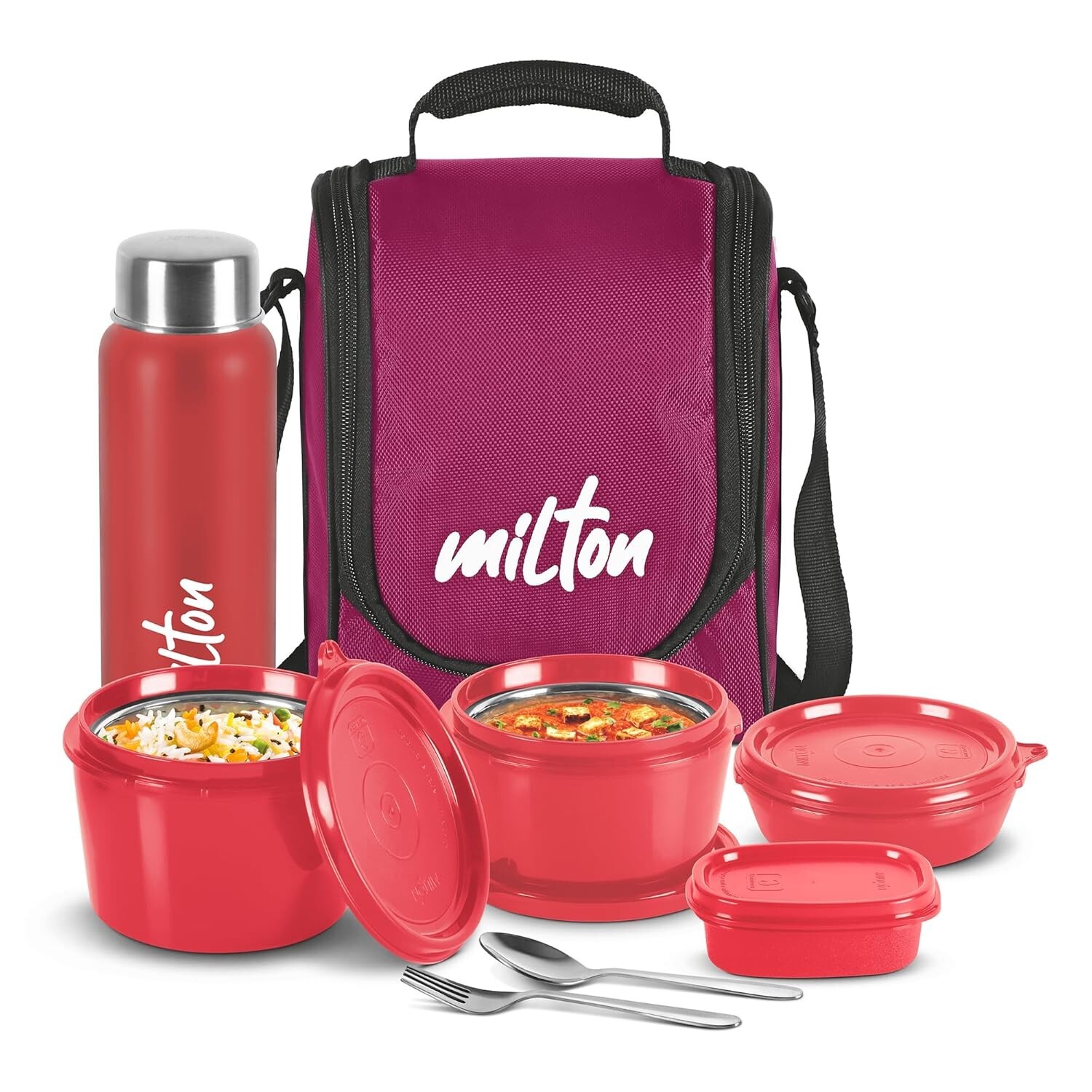 Each 100-180-320-450 Ml+cutlery+750ml Aqua Bottle