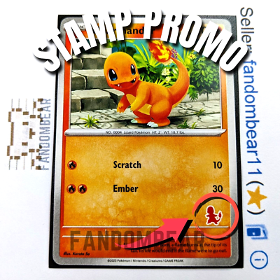 2023 Charmander MY FIRST BATTLE STAMP PROMO card Pokemon TCG NM/LP
