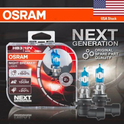 2x HB3 OSRAM Night Breaker LASER +150% DuoBox NEXT GENERATION Bulb for HIGH BEAM