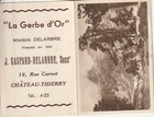 AC154 Petit Calendrier ouvrant 1956. La Gerbe d'Or Maison DELARBRE a CHATEAU THI