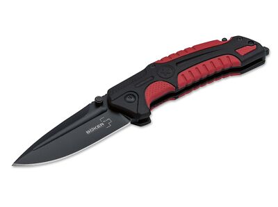 BÖKER PLUS Savior 1 Rettungsmesser Notfall Gurtschneider 12C27 Rot - 01BO320