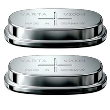 VARTA 2pc V200H 1.2V 200mAh NiMH Button Battery 55620101501 Meter, GPS terminal