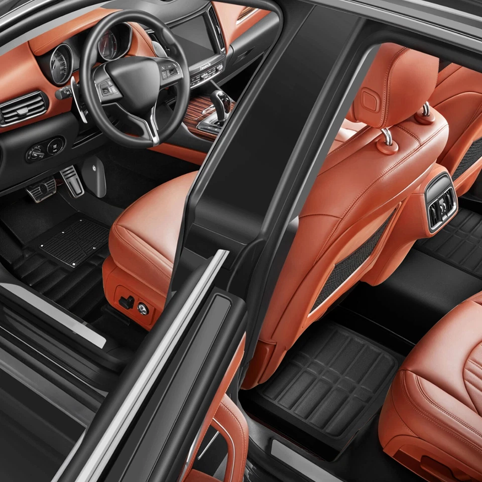 Alfombrillas de cuero para auto Toyota protección contra todo tipo de clima revestimientos de piso de alta resistencia Foto 3 de 4