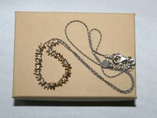 Silpada Sterling Silver & Brass "Precious Pebbles" Oxidized Chain Necklace N3234