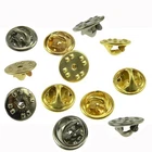QTY 10-100 Brass Clutch Clasp Butterfly Military Pin Backs Guards Gold Chrome