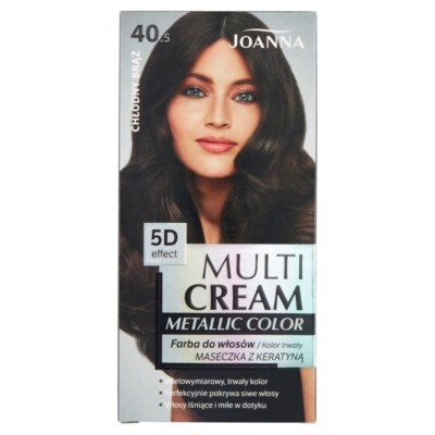 5901018018320 Joanna Multi Cream Metallic Color farba do włosów 40.5 Chłodny Brą