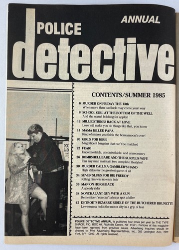 Police Detective Annual, Summer 1985, Vintage True Crime Stories, Pulp - Picture 4 of 4