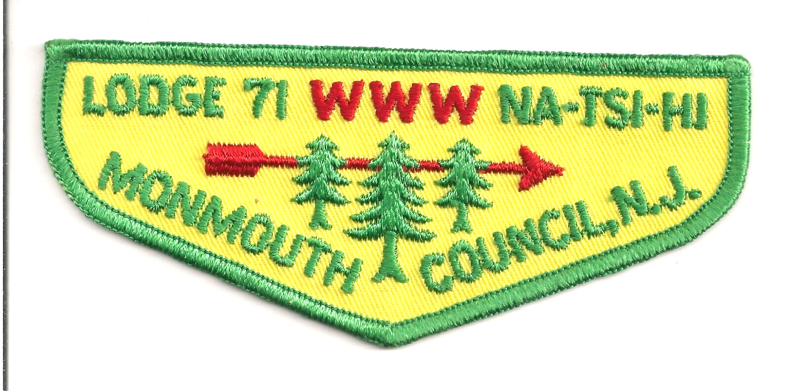 NA-TSI-HI  LODGE 71  F3  FLAP  NEW JERSEY OA MINT