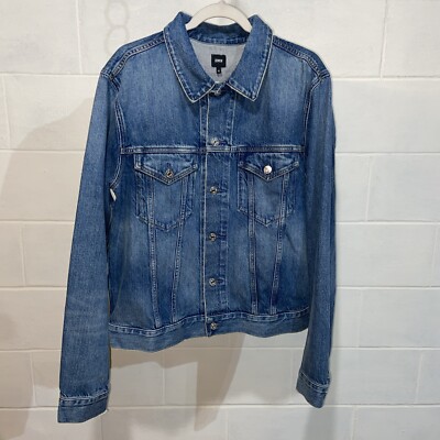 EDWIN Anthropologie Women's Clinton Denim Jacket MEDIUM Epic 80s Streetwear  NWT