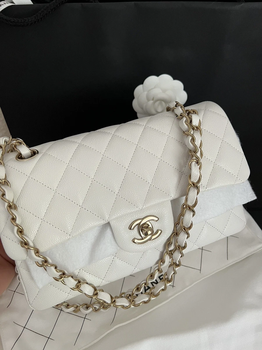 chanel classic flap bag Small White 2023