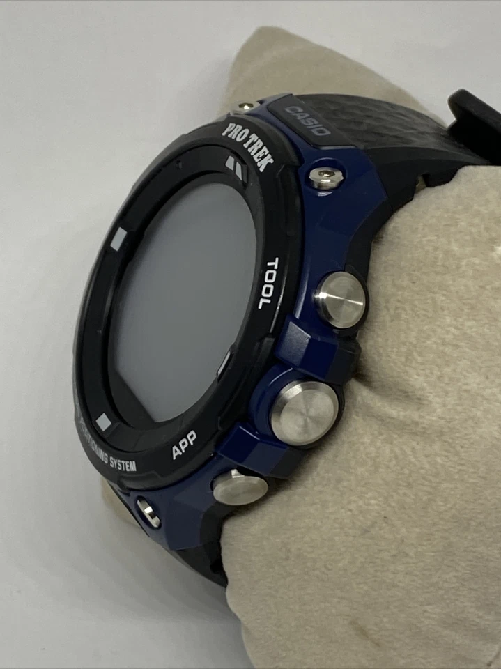 Casio Pro Trek WSD-F20 Men's Black Silicone Digital Display Smartwatch EY540 - Image 4 of 4