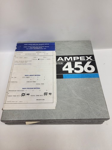 👀Ampex Grand Master 456 1/4" x 2500' Tape 10-1/2" Bb King Studio Lot Of 7 #9 👀 - Picture 9 of 17