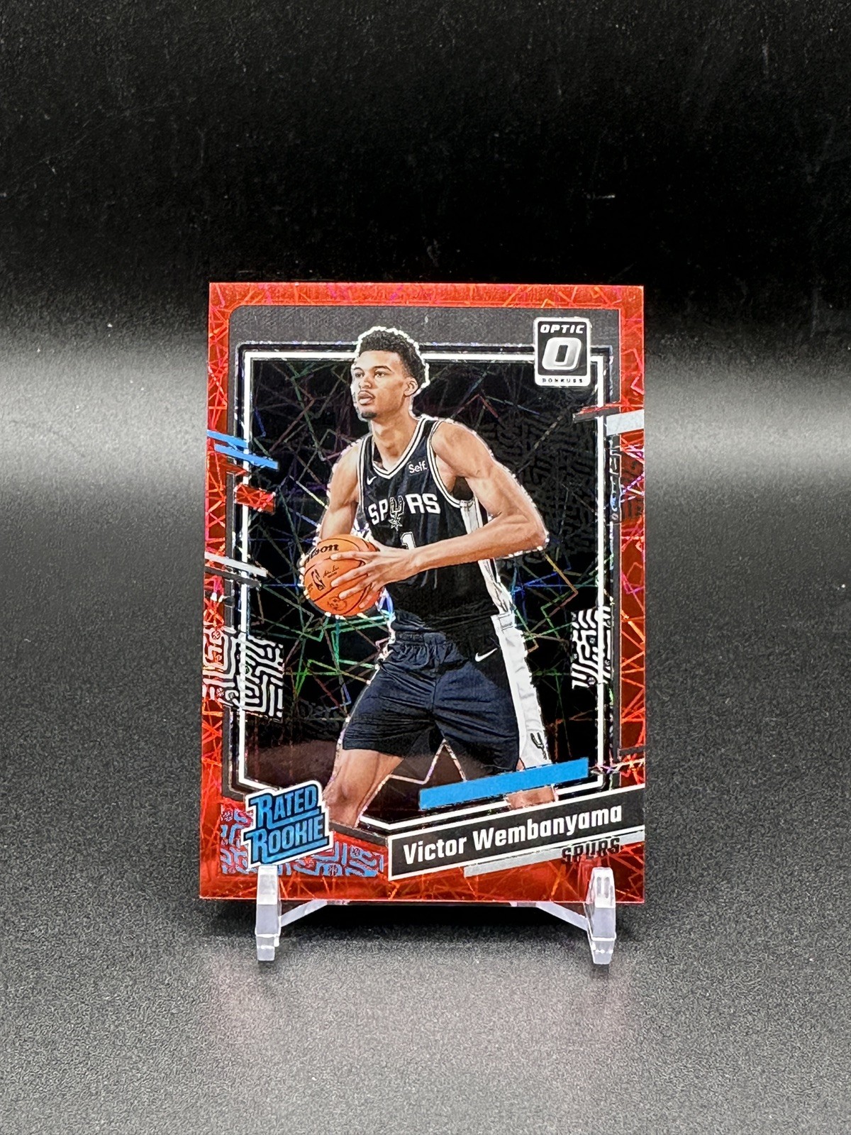 2023-24 Panini Optic VICTOR WEMBANYAMA Red Velocity Prizm /299 Rookie RC #225 SP