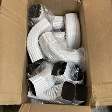 Box of 30 Aluminum Downspout Gutter Elbow 2x3" 75 Deg White