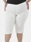 Just My Size Women’s White Pull On Capri Pant W/Bling Tab Hem Size 0X NWT — photo 9