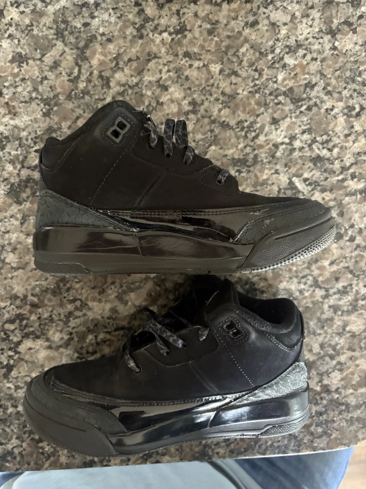 Nike Air Jordan 3 Black Cat 2025 PS DM0966-001 Talla 1.5Y Foto 2 de 4