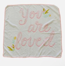 NWOT CLOUD ISLAND  YOU ARE LOVED  COTTON MUSLIN White BLANKET WRAP BABY