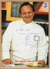 Joel Robuchon (1945-2018) - French chef - Rare signed nice photo - 2001 - COA