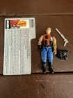 Vintage GI Joe Mercer 1987 Hasbro Action Figure 100 % Complete with file card