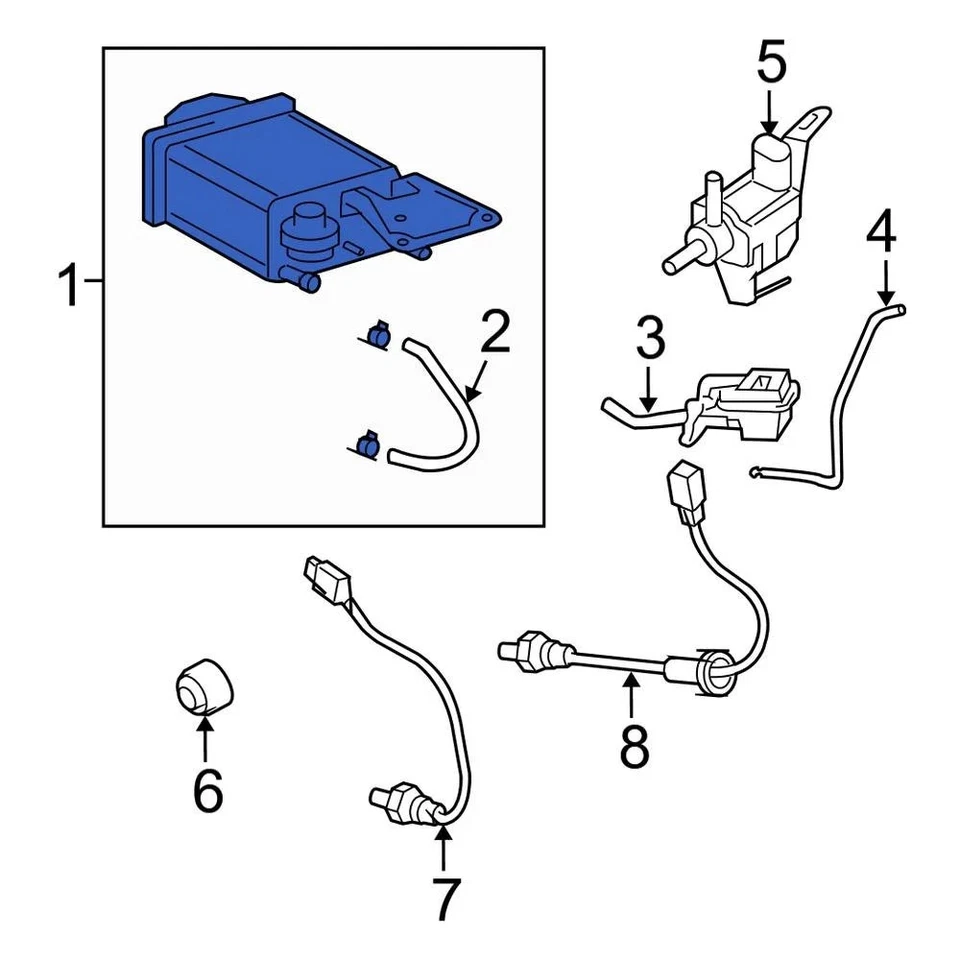For Toyota Yaris 2012-2018 Toyota 7774052110 Vapor Canister Foto 2 de 2