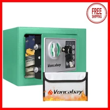 Compact Fireproof Security Safe with Digital Keypad - Waterproof & Alarm System