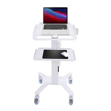 Mobile Computer Cart Medical Rolling PC Stand Desk Workstation Wheel Adjustable