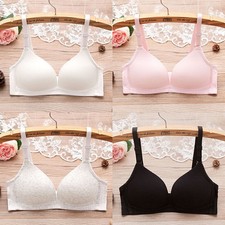 Girls' Lightly Padded Wirefree Top BH Teenage Underwear Training Bras Cotton Bra