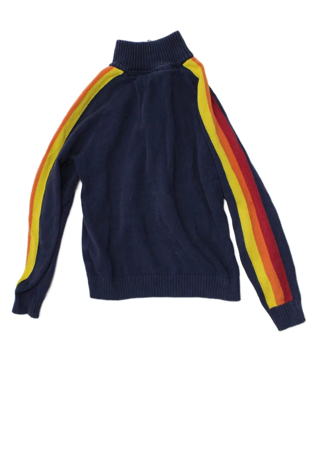 Suéter Janie and Jack Niños 1/2 Cremallera Cuello Alto Tejido Azul Talla 7 Foto 2 de 4