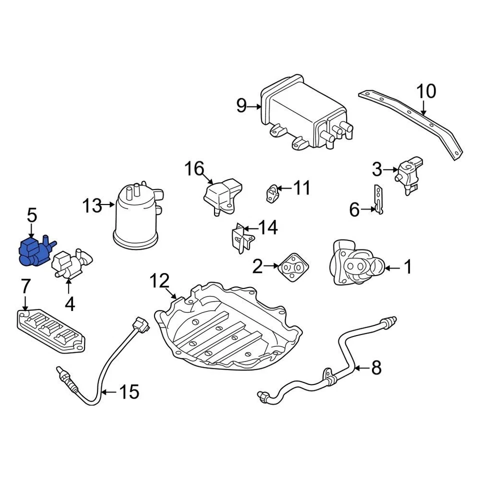 For Mazda Protege5 2002-2003 Mazda FS8L18741 Vapor Canister Purge Solenoid Foto 2 de 2