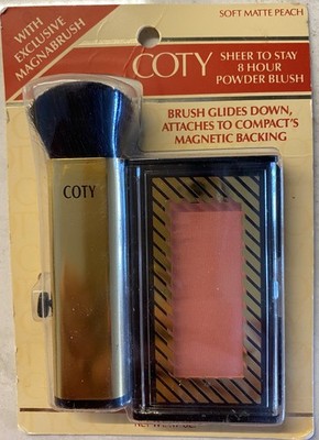 VTG Sheer To Stay Blush By Coty With Magnetic Brush, Color: Soft Matte Peach NOS
