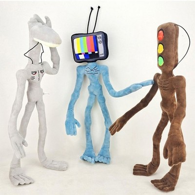 55 cm Sirenenkopf Plüschtier Horror Stofftier Puppe Grusel Figur Kindergeburtstag Geschenk