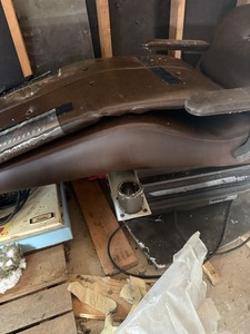 Brown Dental Exam Chair with Armrests and Headrest for Dentistry