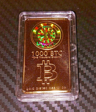 BITCOIN BIT BAR CRYPTO 1000 BTC GP GOLD PLATED BAR COLLECTOR&rsquo;S EDITION 2025