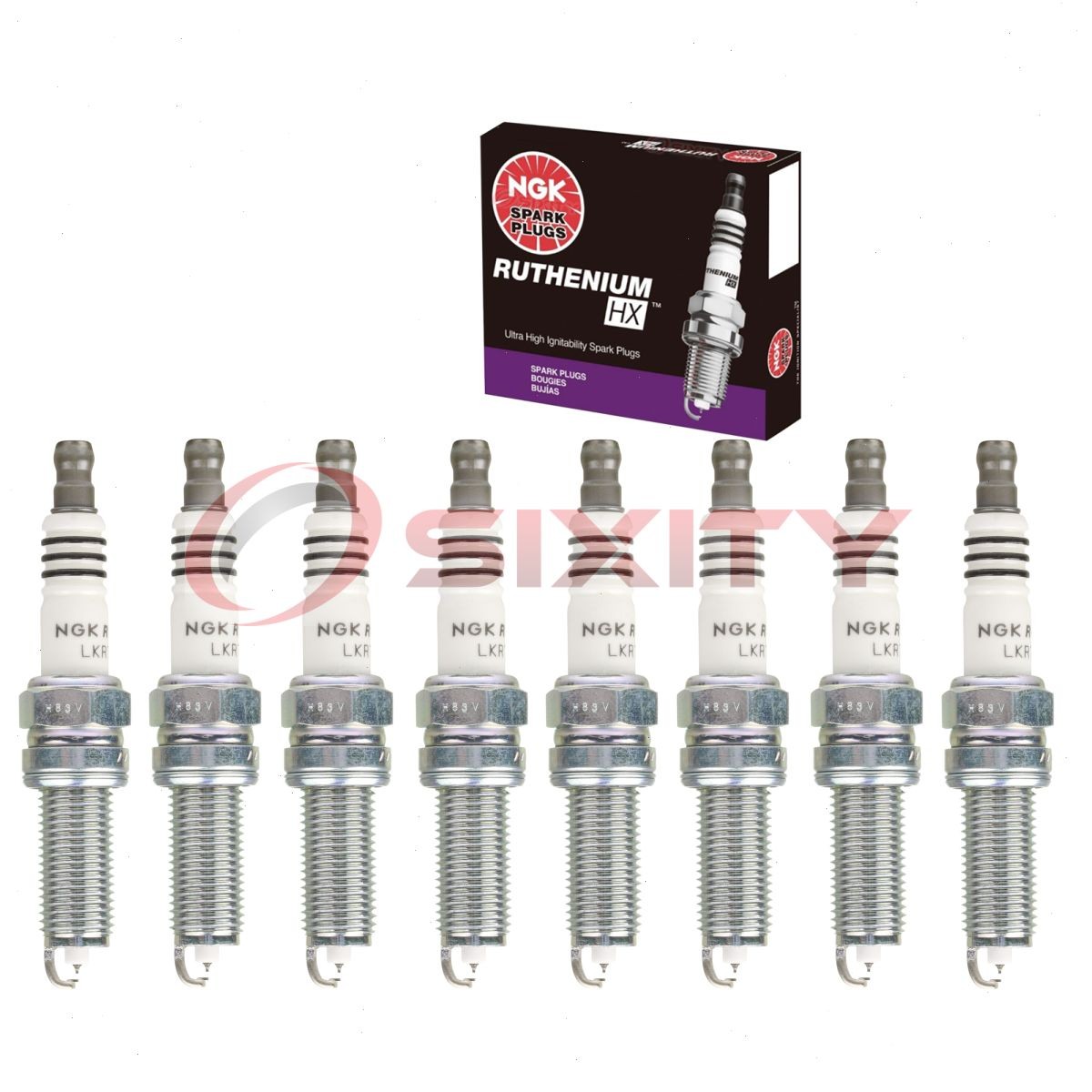 8 pc NGK Ruthenium HX Spark Plugs for 2007-2012 Mercedes-Benz GL450 4.6L ml