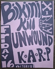 Bikini Kill - Unwound Karp X - Ray Cafe Portland Oregon 1992 Kathleen Hanna Punk