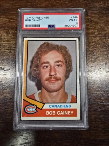 1974-75 O-Pee-Chee - Bob Gainey #388 (RC) Graded PSA 4 VG-EX Hockey Card