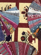 Moda Fabric Panel and Jelly Roll Strips 40 ~ 42” x 2,5”