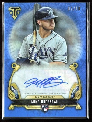 Mike Brosseau 2020 Topps Triple Threads Rookie Sapphire RC Auto /10 #RAC-MB