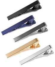  5P Tie Clips For Men, 5 Different Classic Tie Bar, Stainless Steel Tie Clip 