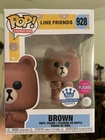 Funko Pop! Animation Line Friends 928 Brown Funko Exclusive Flocked Vinyl Figure