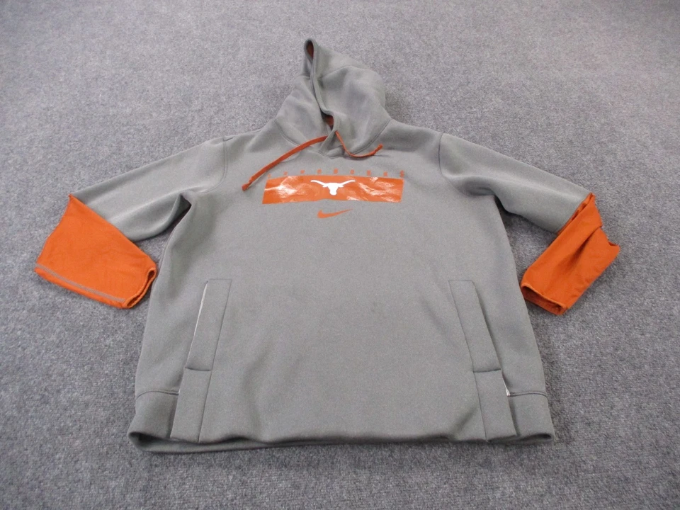 Texas Longhorns Sweatshirt Hoodie Men XL Pullover Nike Football Sport Lined - Image 2 of 4