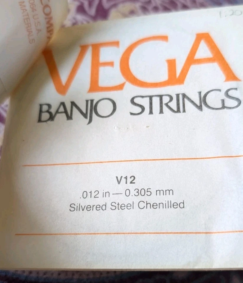 Vega Banjo Strings Set of 6 Silvered Steel Chenilled NOS - Image 4 of 4