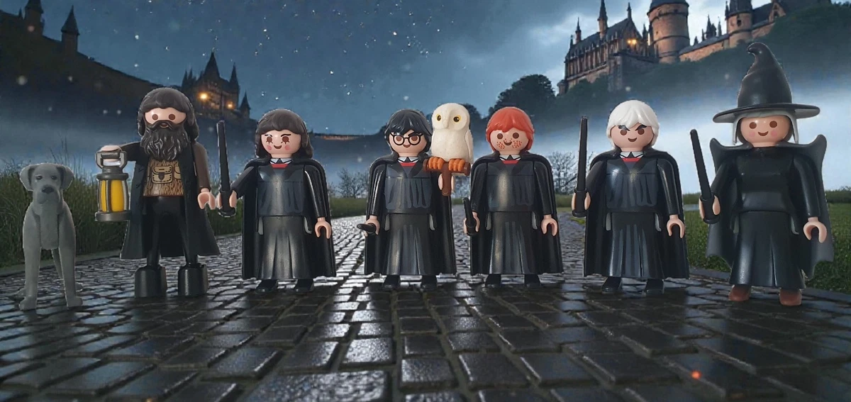 Lot Playmobil Harry Potter – Ron, Draco, Minerva, Figurines Hogwarts Potions, Baguette, Neuves