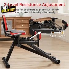 Hip Abductor Machine for Home Gym Glute & Thigh Exercise Equipment Outer Thig...