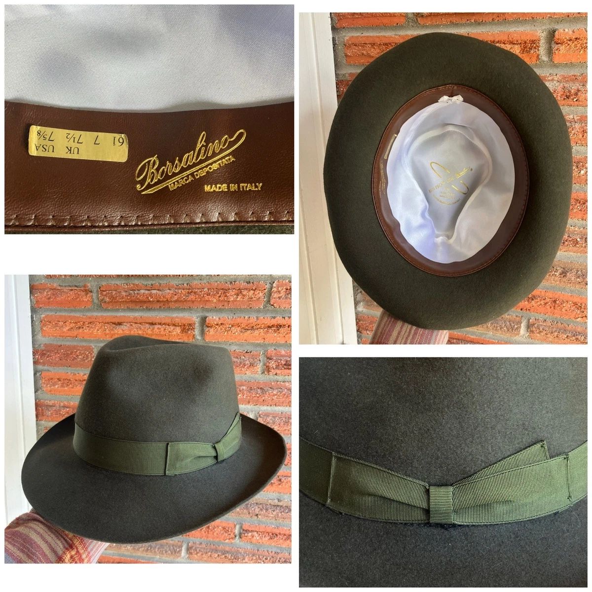 Borsalino Fedora Men's 7 3/8 Size for sale | eBay