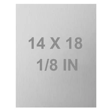 6061 T651 Aluminum Sheet Metal 14 x 18 x 1/8 (0.125') Inch Flat Plain Aluminu...